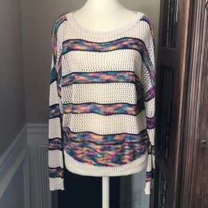Boutique sweater, multi color, size M.